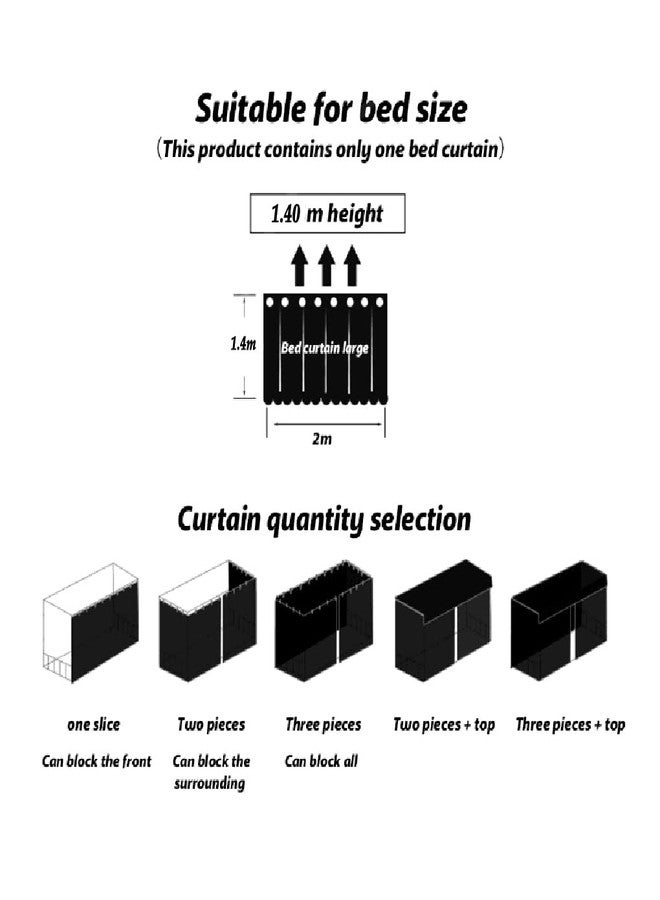 MioCloth Bunk Bed Curtains Dormitory Room Lightproof Decorative Roomate Privacy Cover Canopy Photo Background Decor Backdrop Blackout Curtain Star - Image 4