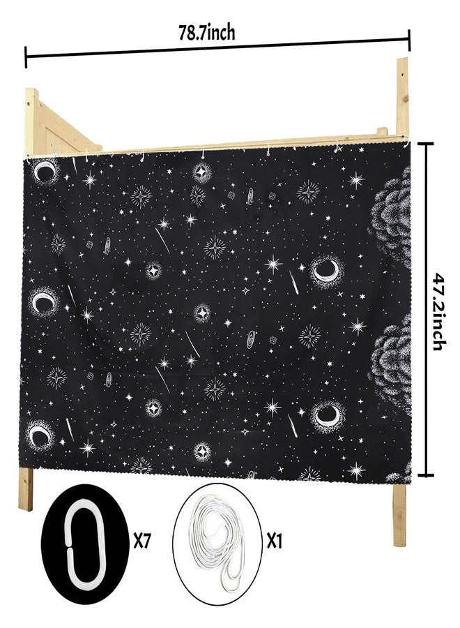 MioCloth Bunk Bed Curtains Dormitory Room Lightproof Decorative Roomate Privacy Cover Canopy Photo Background Decor Backdrop Blackout Curtain Star - Image 3