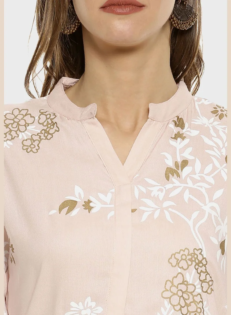 Instafab Printed Kurti and Pant Set
