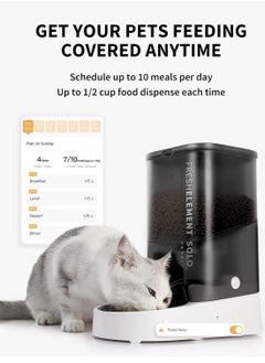 PetKit Automatic Pet Feeder, 3L WiFi Cat Dog Feeder, Schedule Feeding Pet Food Dispenser for Cats and Dogs with 304 Stainless Steel Feeding Bowl, Up to 10 Meals per Day, USB Cable/App Control  - Image 4