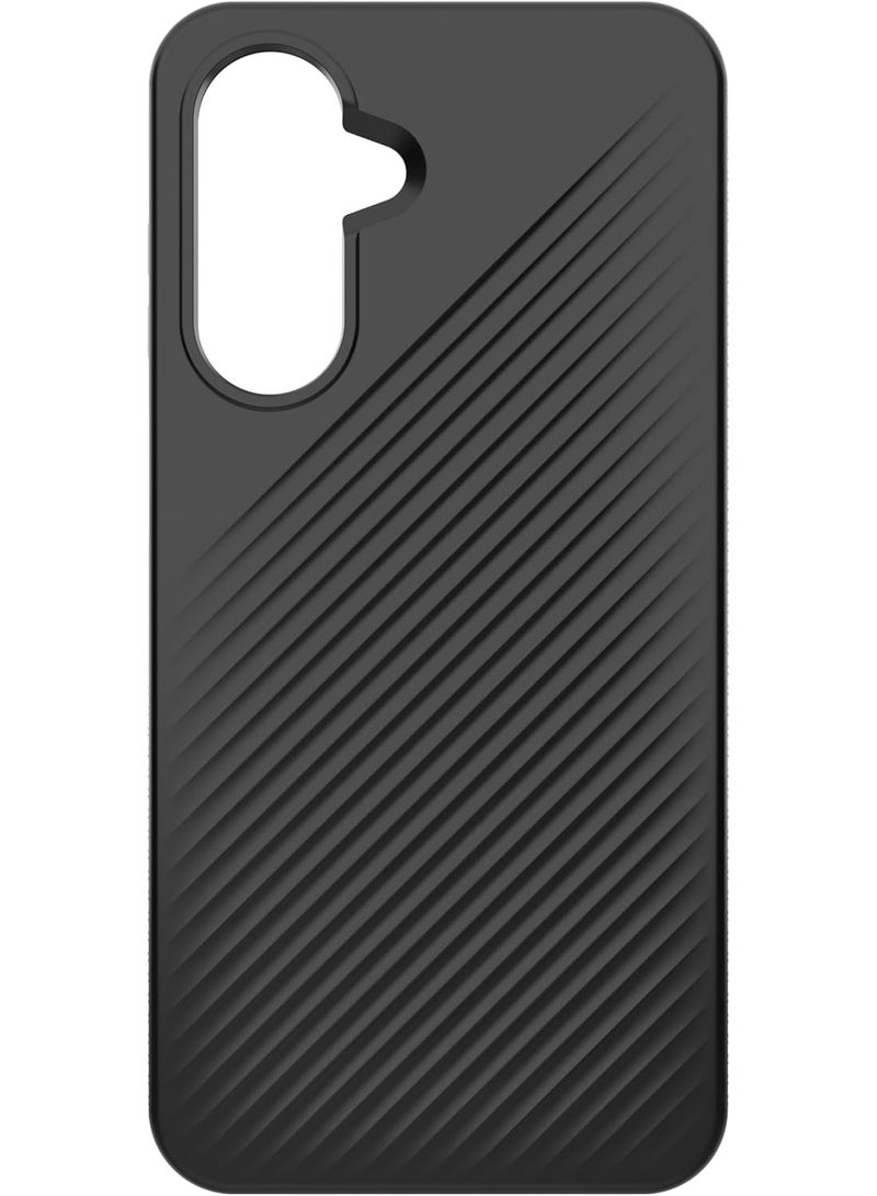 زاج جراب فاخر لهاتف Samsung Galaxy A26 5G - حماية من السقوط من ارتفاع 10 أقدام، صديق للبيئة، متوافق مع الشحن اللاسلكي، تصميم نحيف وخفيف الوزن، نمط متموج لقبضة آمنة، أسود - Image 2