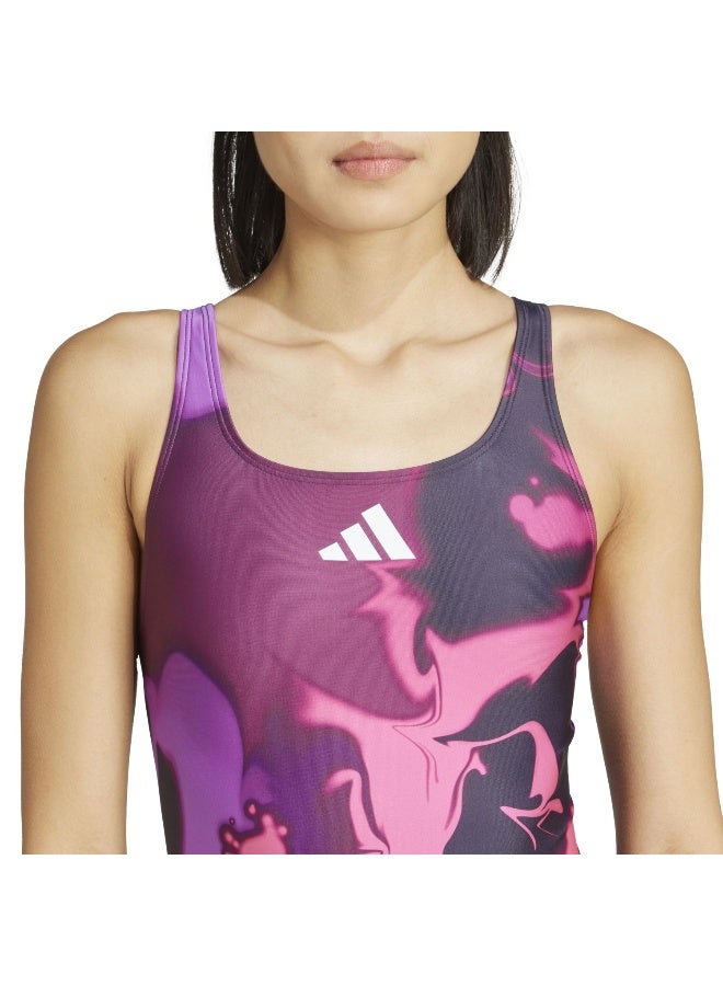 adidas ملابس سباحة نسائية بتصميم تاي داي بنفسجي - Image 5