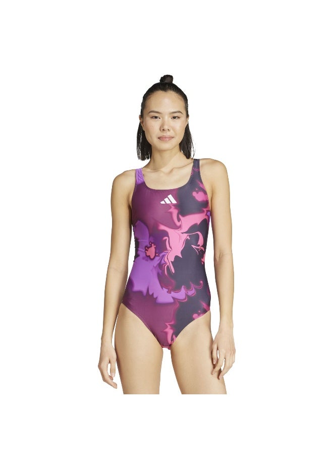 adidas ملابس سباحة نسائية بتصميم تاي داي بنفسجي - Image 2