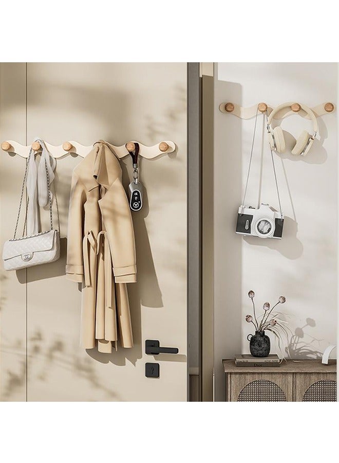 Non perforated wave hook, wooden adhesive hook, living room key holder, bedroom entrance wall hanging, home door hanging, clothes hook behind the door - Image 3