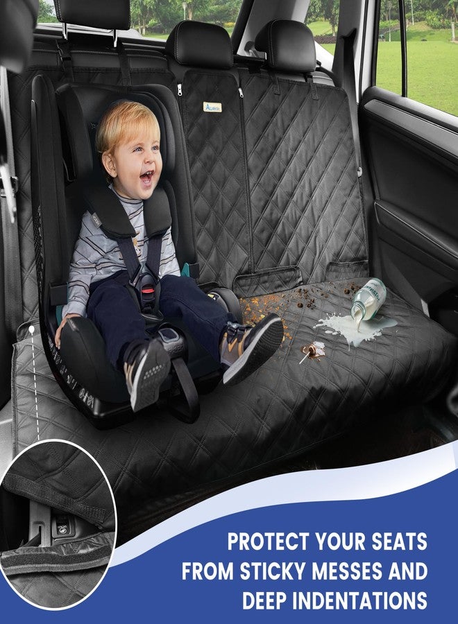 ALLANSING Back Seat Cover - 900D Oxford Waterproof Car Seat Protector, Fits Cars/SUVs/Trucks, Split Bench, Non-Slip, Dog/Kid Proof, Easy Clean(Black) - Image 3