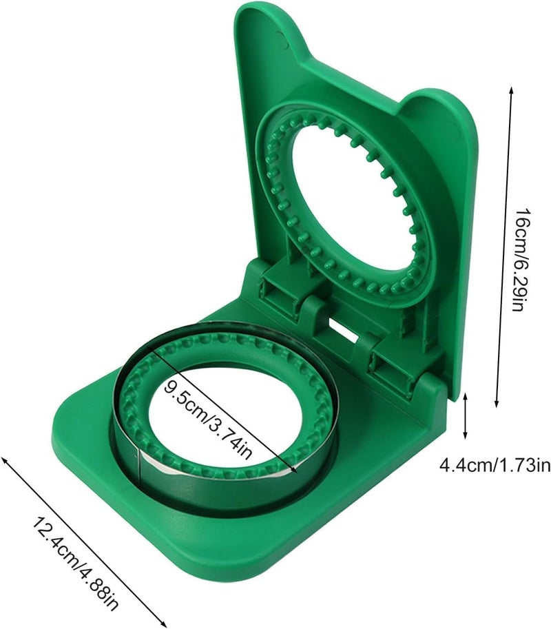 Roxbury Sandwich Cutter and Sealer Square Pocket Sandwiches Cutter Uncrustables Maker Sandwich Cutters for Kids Love lunchables Green - Image 4