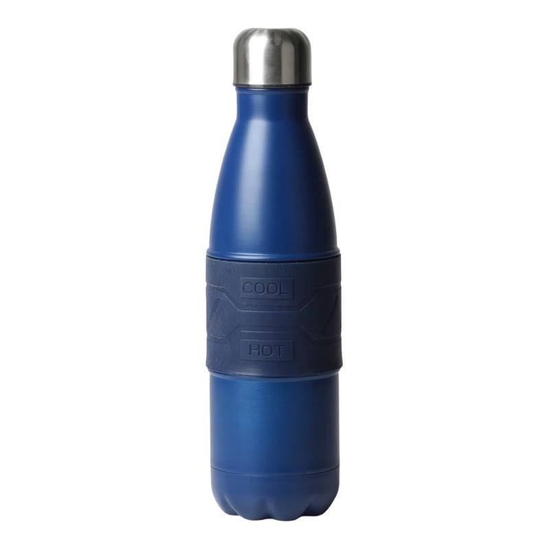 Bister Water Bottle 0.75 L – Matte Dark Blue Insulated Stainless Steel Bottle with Cool/Hot Grip Band, TempShield Technology, Keeps Drinks Cold for 24 Hours & Hot for 12 Hours, BPA-Free & Leak-Proof - Image 1