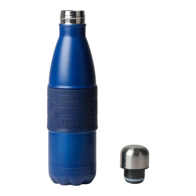 Bister Water Bottle 0.75 L – Matte Dark Blue Insulated Stainless Steel Bottle with Cool/Hot Grip Band, TempShield Technology, Keeps Drinks Cold for 24 Hours & Hot for 12 Hours, BPA-Free & Leak-Proof - Image 2