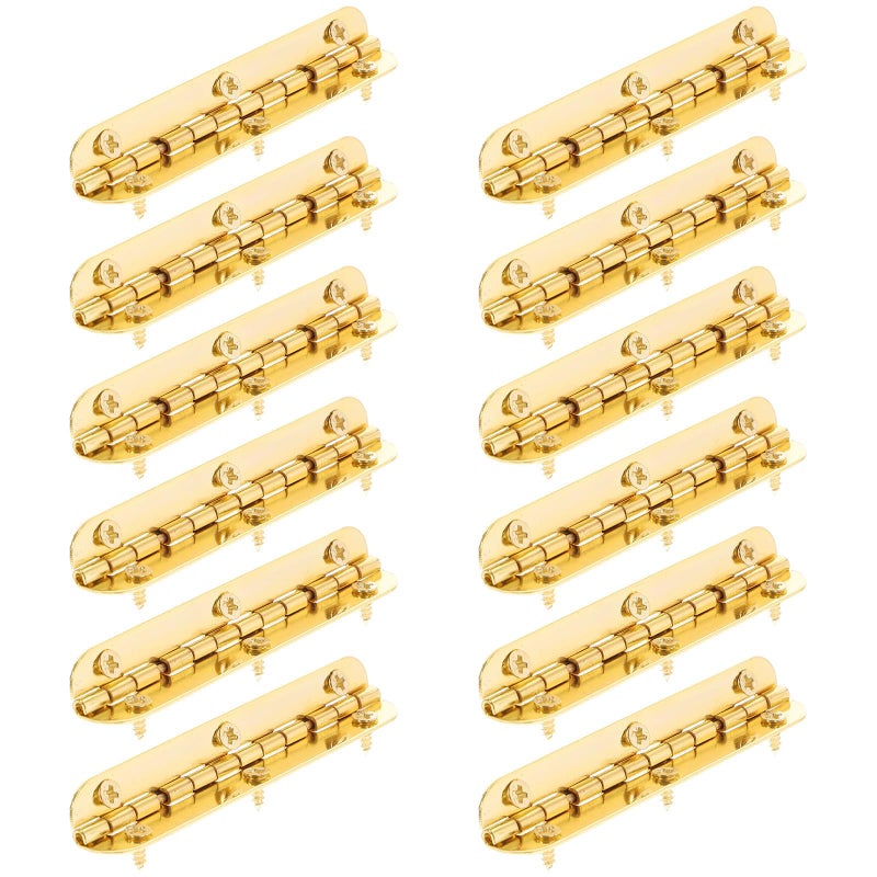 6 Hole Continuous Wooden Box Hinges 90 Degree Narrow Edge Heavy Duty For Jewelry Boxes - Image 2