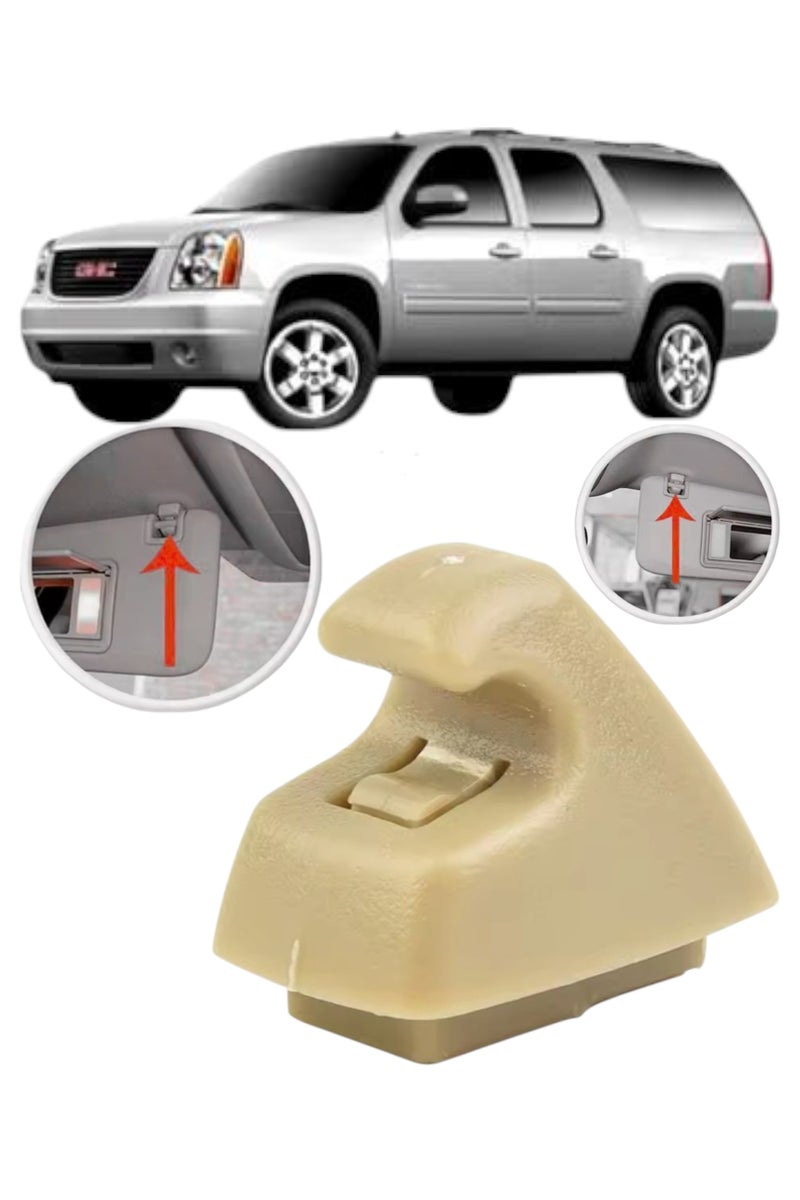 One piece is a special clip hook for installing the sunshade of a car. It is a hook for installing the sunshade. Beige color. Special interior decoration for a group of Chevrolet and GMC Yukon, Tahoe, Suburban, Sierra, Silverado, and Traverse cars. Part number is 95994975 - Image 1