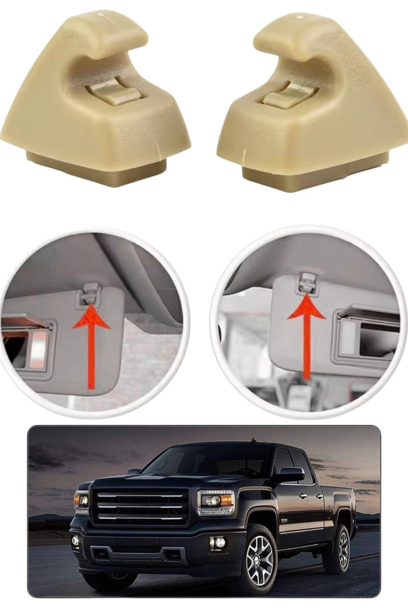 One piece is a special clip hook for installing the sunshade of a car. It is a hook for installing the sunshade. Beige color. Special interior decoration for a group of Chevrolet and GMC Yukon, Tahoe, Suburban, Sierra, Silverado, and Traverse cars. Part number is 95994975 - Image 2