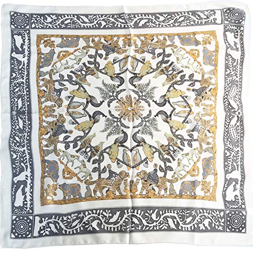 FONYVE Silk Feeling Scarf Medium Square Satin Head Wrap for Women 27.5 inches - Image 2
