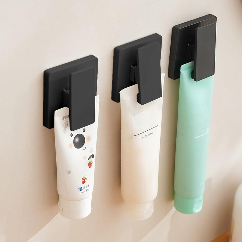 Adhesive Wall Clips, Multifunctional Toothpaste Clip, Poster Clips for Toothpaste Facial Cleanser, Toothpaste Holder, Facial Cleanser Clip for Home Bathroom Kitchen Zalhin - Image 2