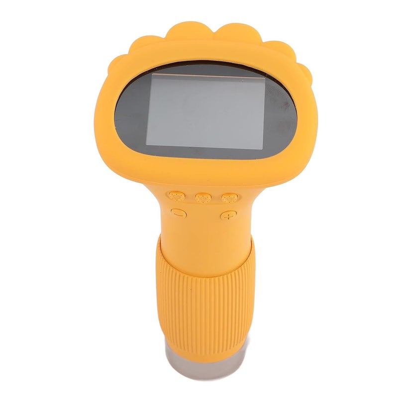 Yellow Handheld Digital Microscope For Kids 1000X Magnification With 2 Inch Screen And 8 LED Lights - Image 1