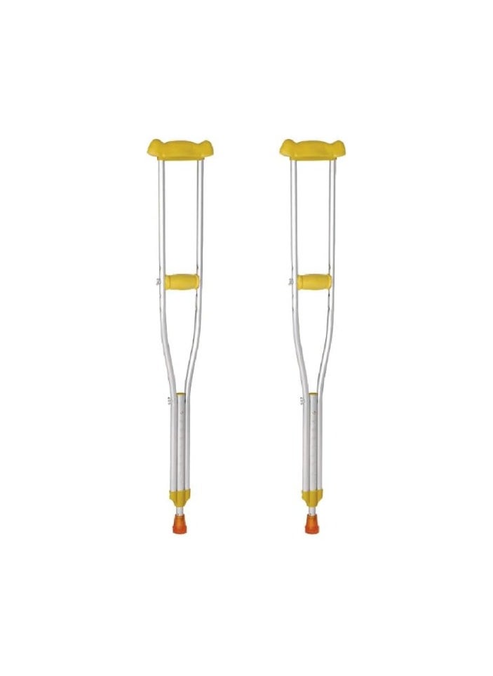 Adjustable Height Underarm Crutches, Aluminium, Double