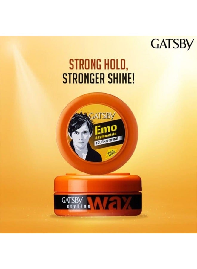 Gatsby Emo Asymmetric Tough & Shine Styling Wax 75 Gm - Image 3