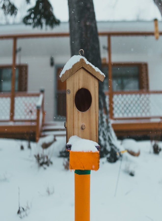 NATUREYLWL Hummingbird House for Outside Hanging, Mini Wood Birdhouse specifically for Hummingbird, Small Bird Nesting Box with Perch, Weather-resistant outdoor birdhouse, Dimensions:3.3*4.1*5.9 inch - Image 5