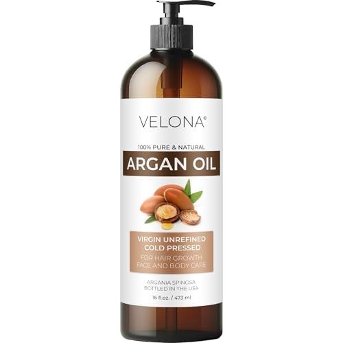 velona velona Argan Oil  16 Fl Oz  Morocco Oil  Stimulate Hair Growth Skin Body and Face Care  Nails Protector  Unrefined Cold Pressed  Cap Kit 