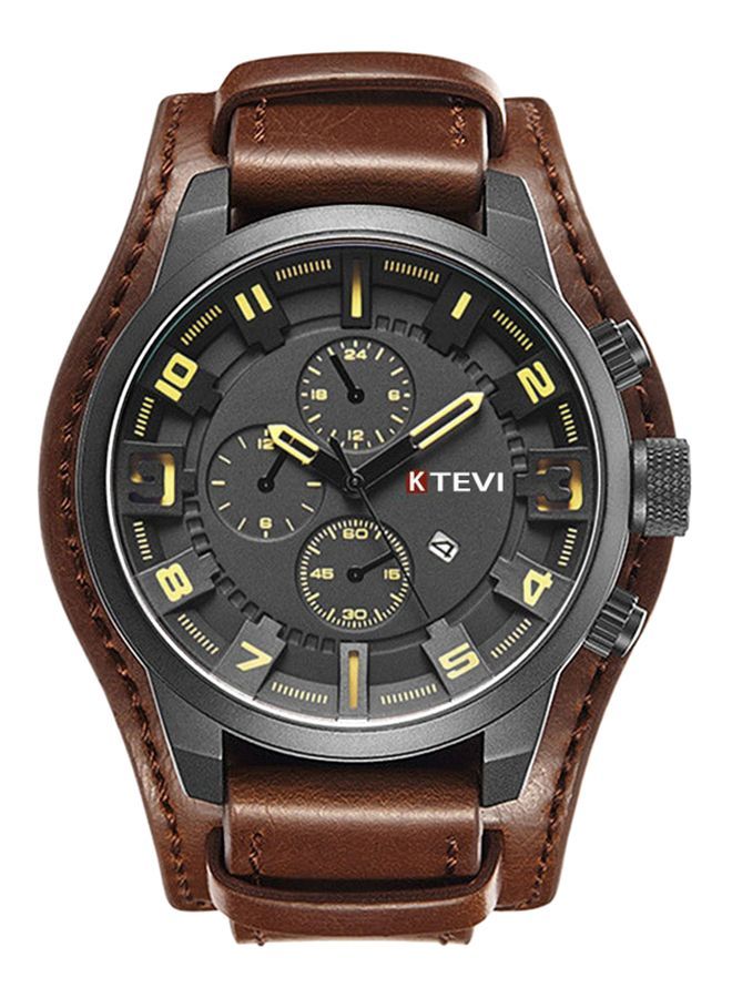 NIBEMINENT Men's Big Dial Waterproof Calendar Quartz Watch NNSB03701530 - Image 1