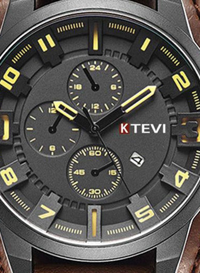 NIBEMINENT Men's Big Dial Waterproof Calendar Quartz Watch NNSB03701530 - Image 2