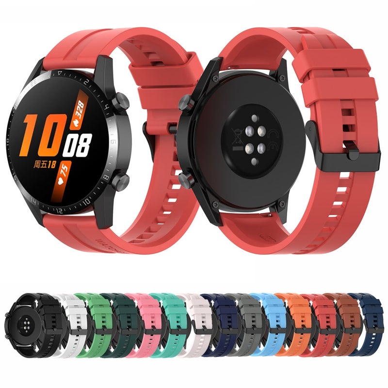 erorex For Huawei Watch 3 Pro New 20Mm Silicone Black Buckle Watch Band(Black) - Image 4