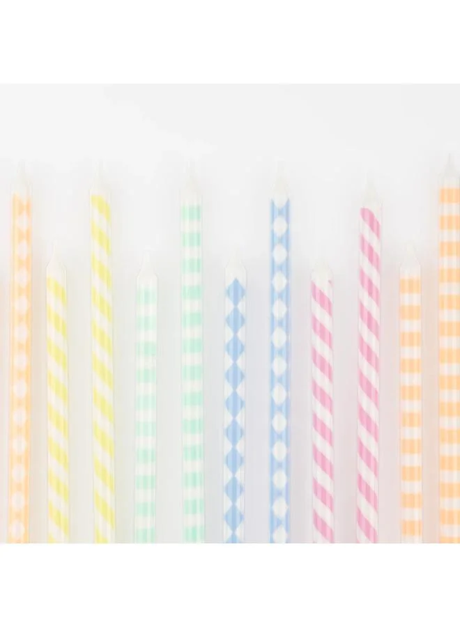 Meri Meri Pastel Patterned Candles
