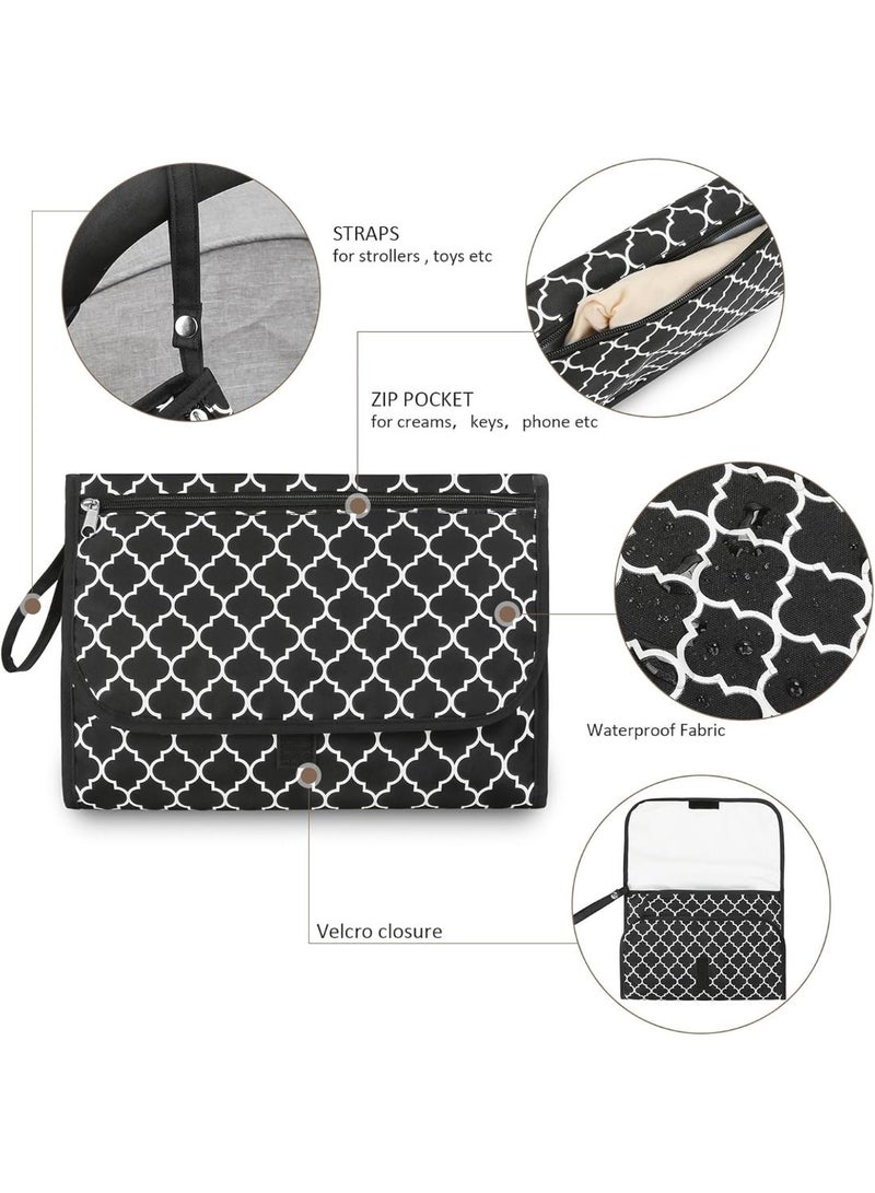 Sybil's Portable Nappy Changing Mat,Foldable Travel Changing Mats with Storage Pockets - Image 4
