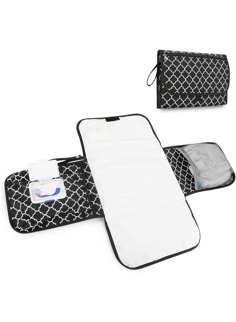 Sybil's Portable Nappy Changing Mat,Foldable Travel Changing Mats with Storage Pockets - Image 1