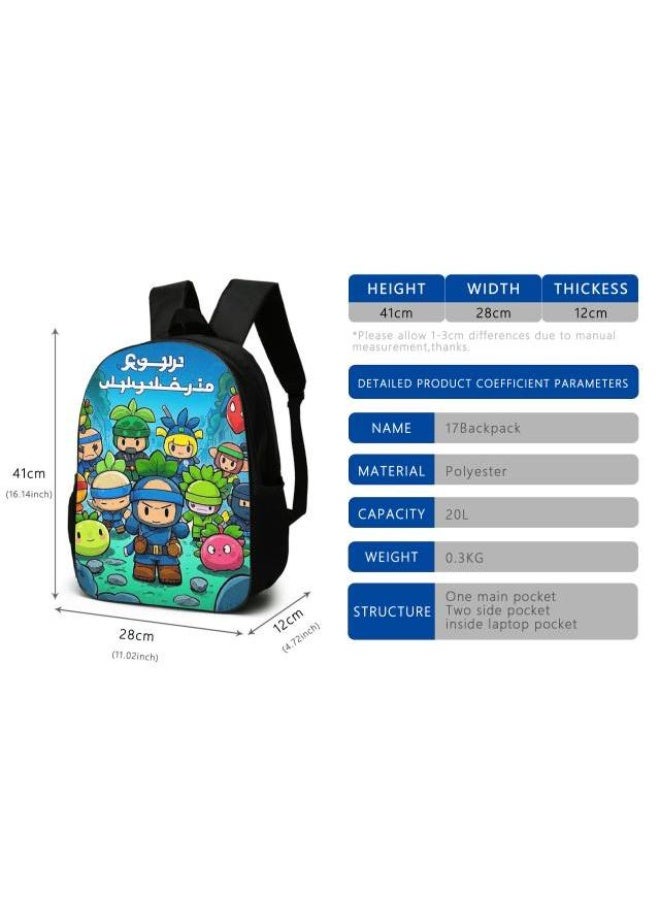 Cartoon style universal three-piece schoolbag - 454  - Image 3
