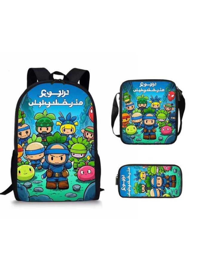 Cartoon style universal three-piece schoolbag - 454  - Image 2