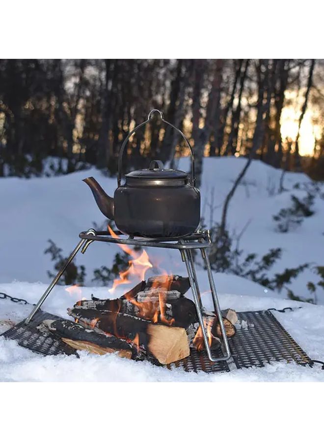 إسكدنيا مأوى نار محمول وقابل للطي للخارج، موقد تخييم، حامل حطب معدني متين - Image 2