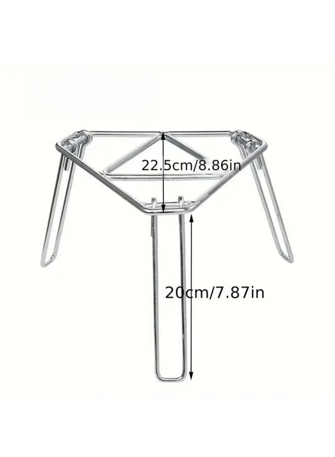 إسكدنيا مأوى نار محمول وقابل للطي للخارج، موقد تخييم، حامل حطب معدني متين - Image 5