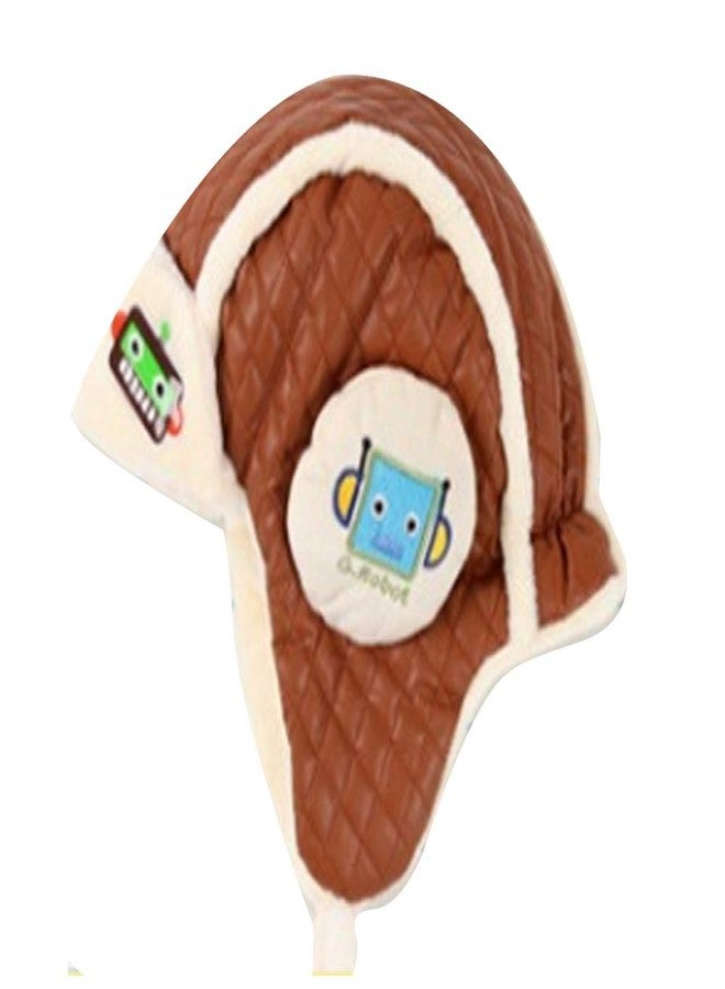 V3E Children's Fashion Cartoon Cap hat, Cashmere Warm hat Ear Protectors for Children of Robot Lei Feng Cap (Brown,1-5Years) - Image 2