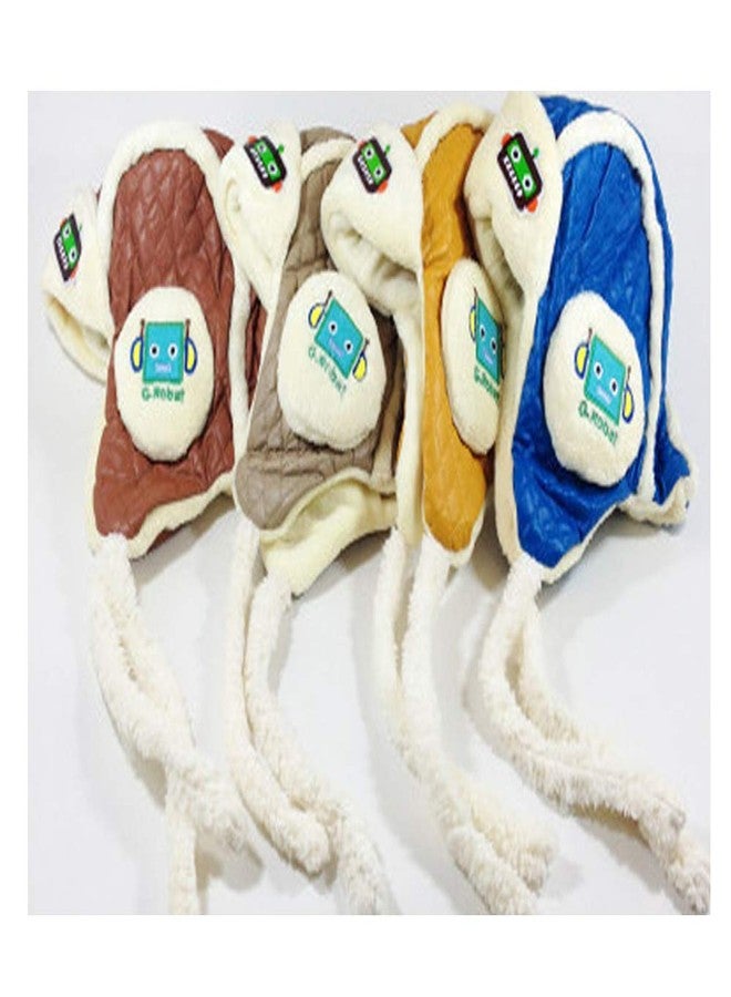 V3E Children's Fashion Cartoon Cap hat, Cashmere Warm hat Ear Protectors for Children of Robot Lei Feng Cap (Brown,1-5Years) - Image 5