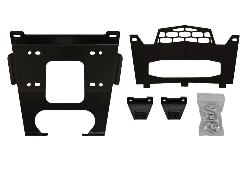 SuperATV Winch Mounting Plate for 20162020 Polaris RZR S 1000 20192020 Polaris RZR S4 1000 Compatible with Many OEM and Aftermarket Winches No Drilling Required