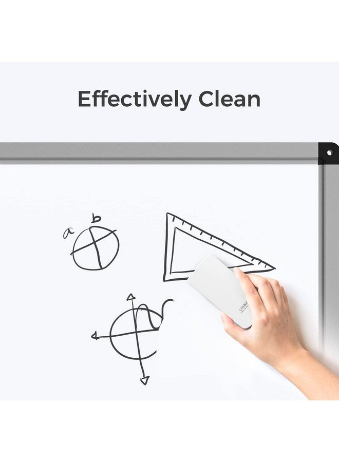 LOUKIN Magnetic Dry Erase Eraser, Whiteboard Eraser, Glass Board Eraser(White), One Bottle of 3.4 oz Whiteboard Cleaner Included, for Classroom, Home and Office Use - Image 2