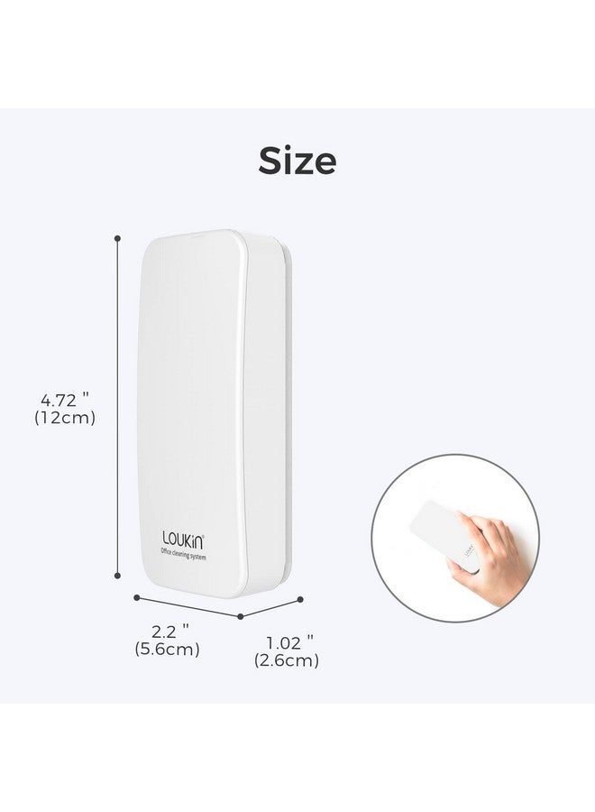LOUKIN Magnetic Dry Erase Eraser, Whiteboard Eraser, Glass Board Eraser(White), One Bottle of 3.4 oz Whiteboard Cleaner Included, for Classroom, Home and Office Use - Image 5