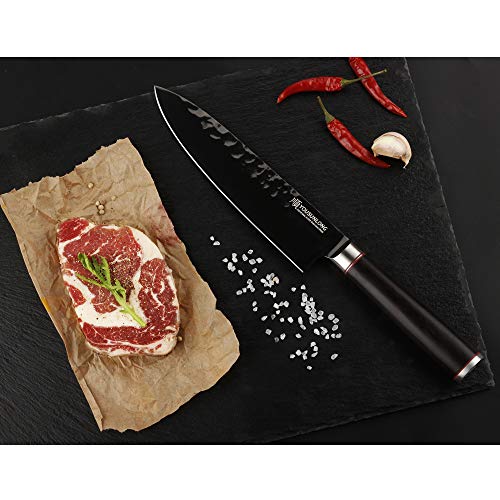 YOUSUNLONG Chef Knife 8 Inch Kitchen Knife -Japanese High Carbon Stainless Steel AUS8 Steel- Leadwood Handle -Cut meat and vegetables - Image 5