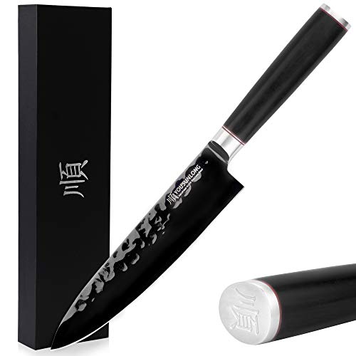 YOUSUNLONG Chef Knife 8 Inch Kitchen Knife -Japanese High Carbon Stainless Steel AUS8 Steel- Leadwood Handle -Cut meat and vegetables - Image 1