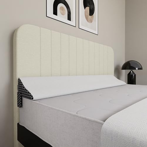 Orista™ Memory Foam Bed Wedge Headboard Mattress Gap Pillow | Gap Filler 0-8 Inch Between Headboard and Mattress with Side Pockets| Queen Size 60 x 10 x 6 Inch | Skin Friendly Cover - Image 1