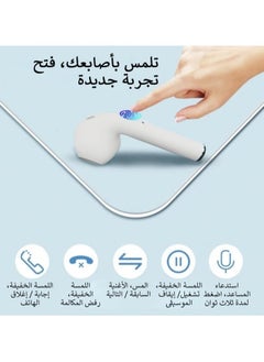 JOEROOM Bluetooth In-Ear Headphones with Charging Case White  - Image 4