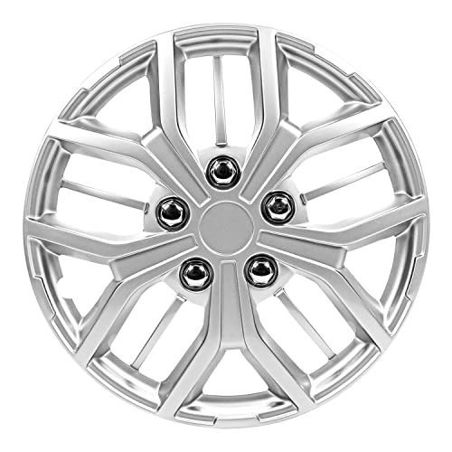 Pilot Automotive WH142-15S 15 Inch Super Sport Silver Universal Hubcap Wheel Covers for Cars - Set of 4 - Fits Most Cars - Image 1