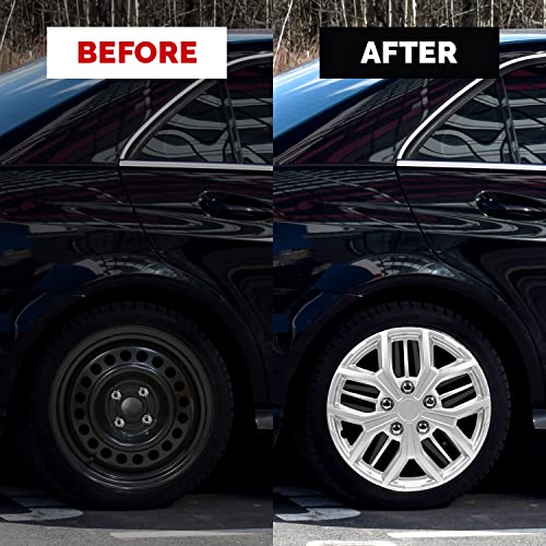 Pilot Automotive WH142-15S 15 Inch Super Sport Silver Universal Hubcap Wheel Covers for Cars - Set of 4 - Fits Most Cars - Image 5