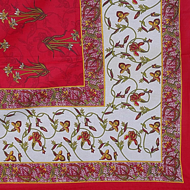 E-WISH BOX EWISH BOX 100 Cotton Rajasthani Bedsheets for Double Bed Cotton Double Bedsheet with 2 Pillow Cover_Multi - Image 4