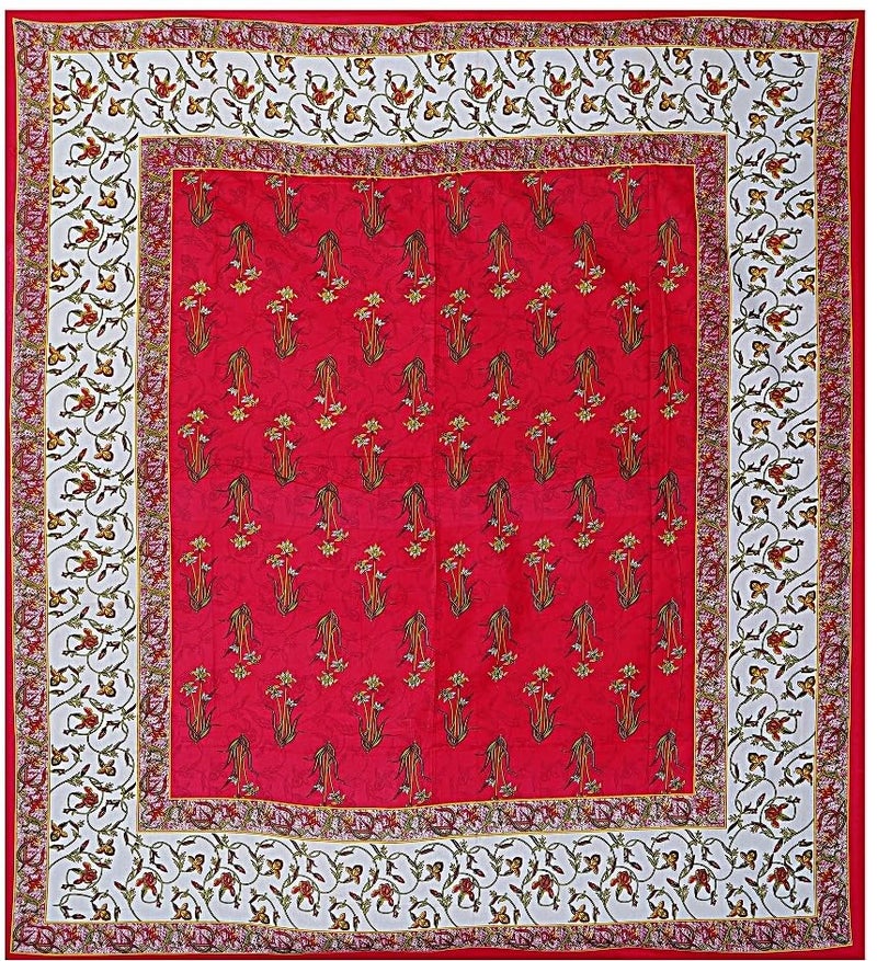 E-WISH BOX EWISH BOX 100 Cotton Rajasthani Bedsheets for Double Bed Cotton Double Bedsheet with 2 Pillow Cover_Multi - Image 3