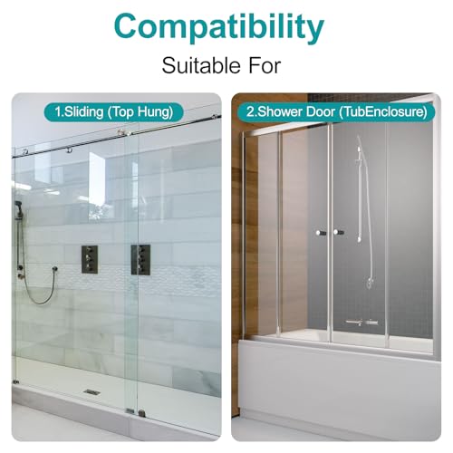 VYH M6219 Sliding Shower Door Bottom Track (Top-Hung Shower Door Track), Suitable for 7/16-inch Thick Glass, 1/2-inch Channels, Glass Shower Door Plastic Track M6219 (2 Pack) - Image 5