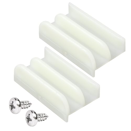 VYH M6219 Sliding Shower Door Bottom Track (Top-Hung Shower Door Track), Suitable for 7/16-inch Thick Glass, 1/2-inch Channels, Glass Shower Door Plastic Track M6219 (2 Pack) - Image 1