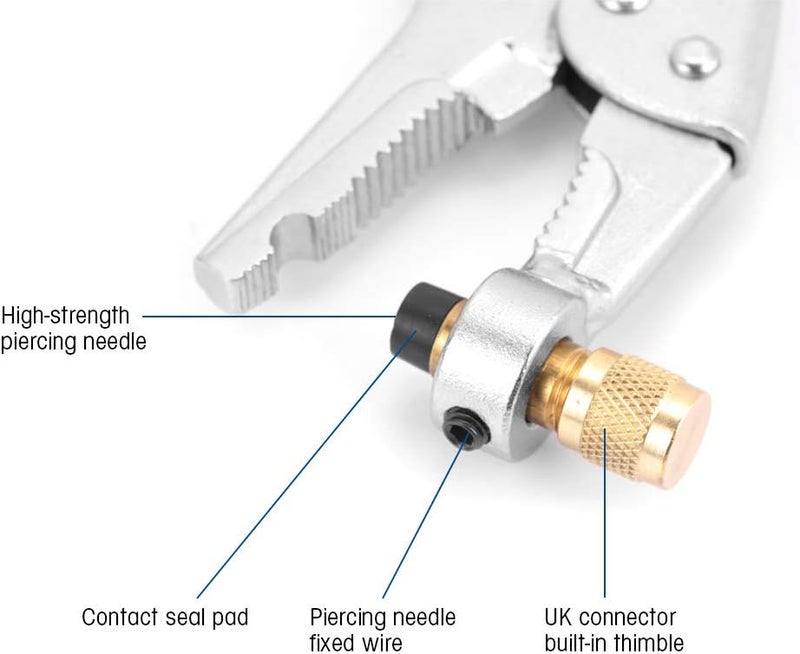 klarako Refrigerant Recovery Plier, Air Conditioner Refrigerant Recovery Refrigeration Tube Locking Plier, 1/4in SAE Interface - Image 1