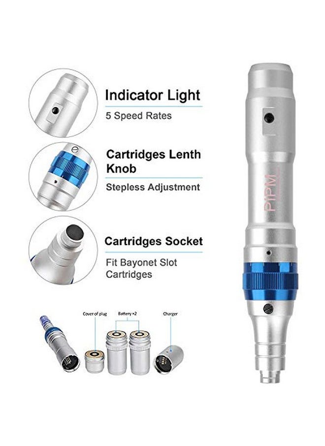 PIPM - Microneedling Pen Machine With 6Pcs 36Pin Cartridges For Skin Care A6 - Image 1