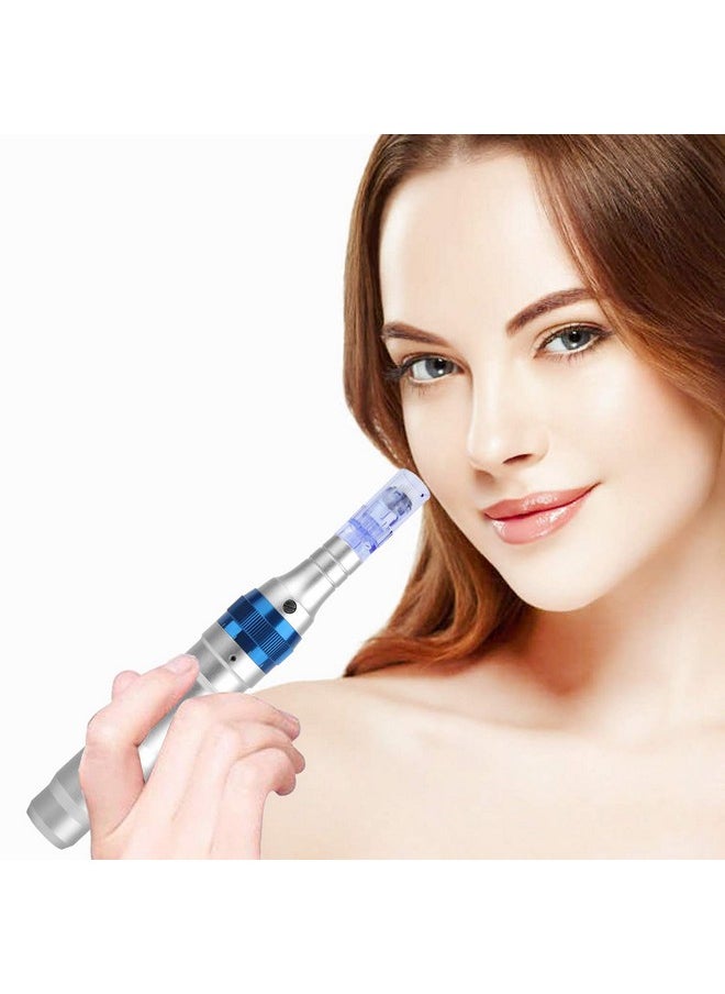 PIPM - Microneedling Pen Machine With 6Pcs 36Pin Cartridges For Skin Care A6 - Image 1
